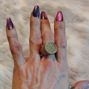 Elegant Gold-Tone Statement Ring